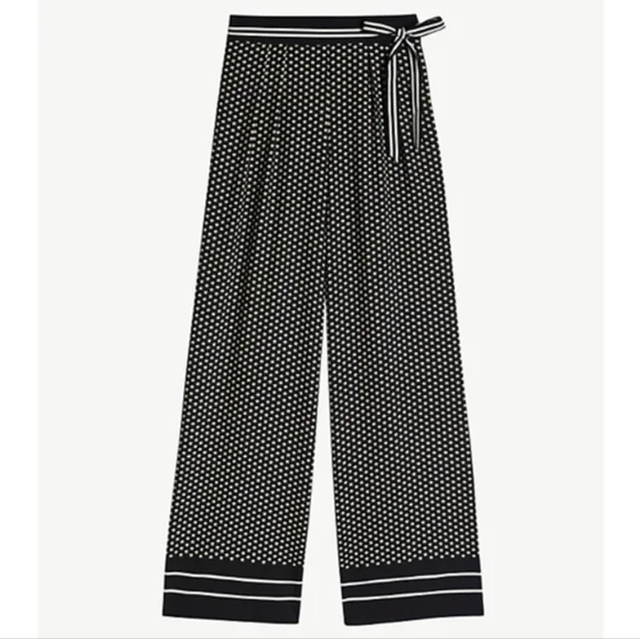 Ted Baker Bondie Wide Leg Daisy Pattern Pants Size 1